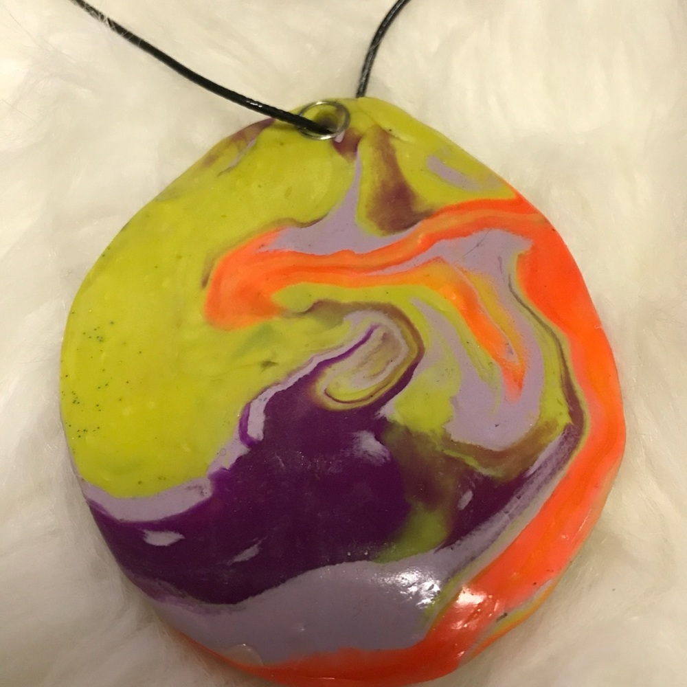 One of A Kind Ceramic Clay Handmade Necklace